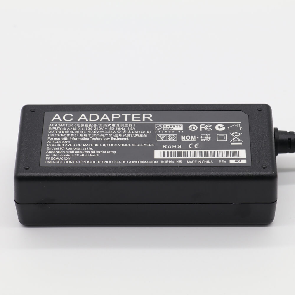 Replacement laptop charger for dell 19.5v 3.34a 7.4x5.0