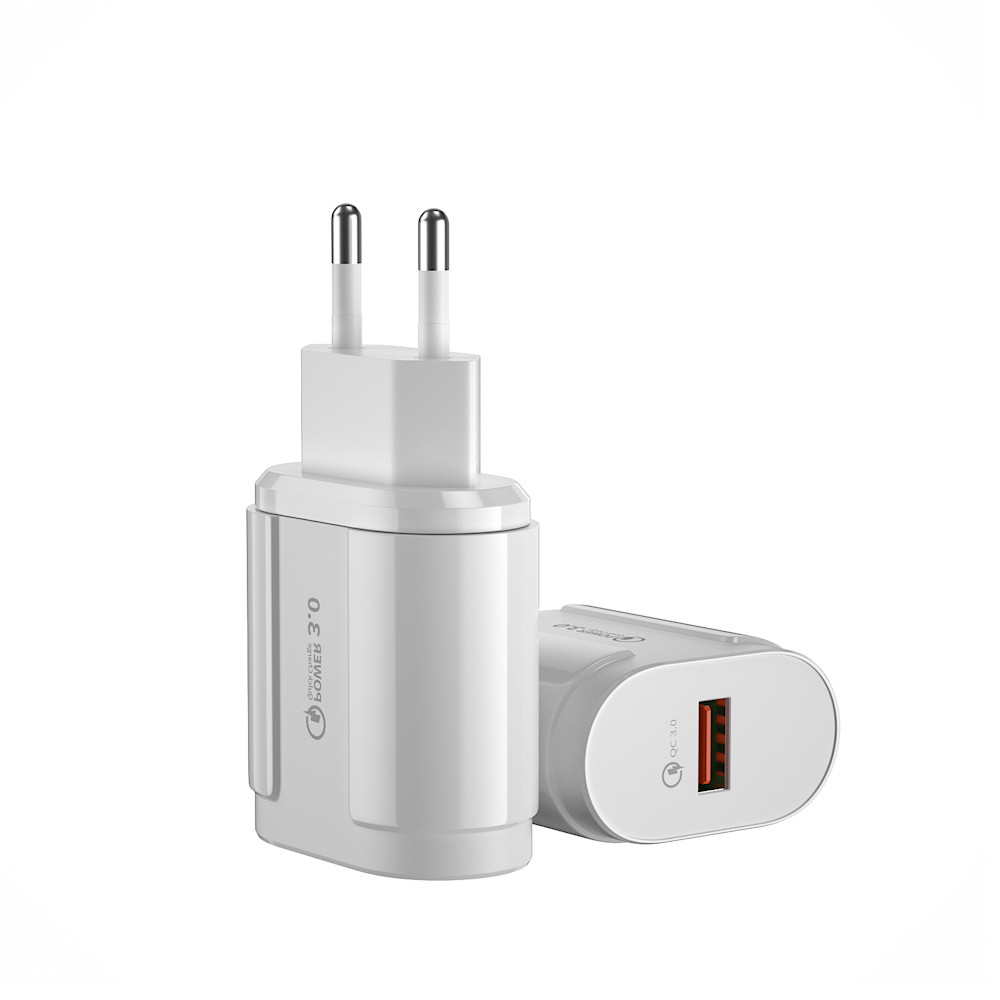 1-Port QC3.0 Wall Fast Charging 18W USB Charger - Image 6