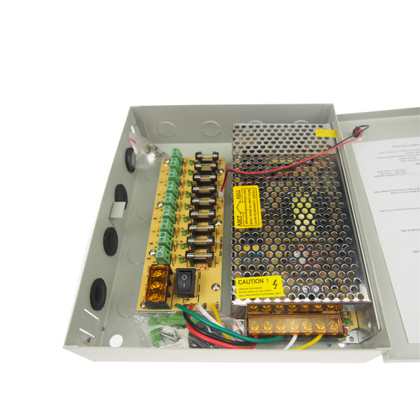 120W 9CH CCTV Power Supply Box - Image 3