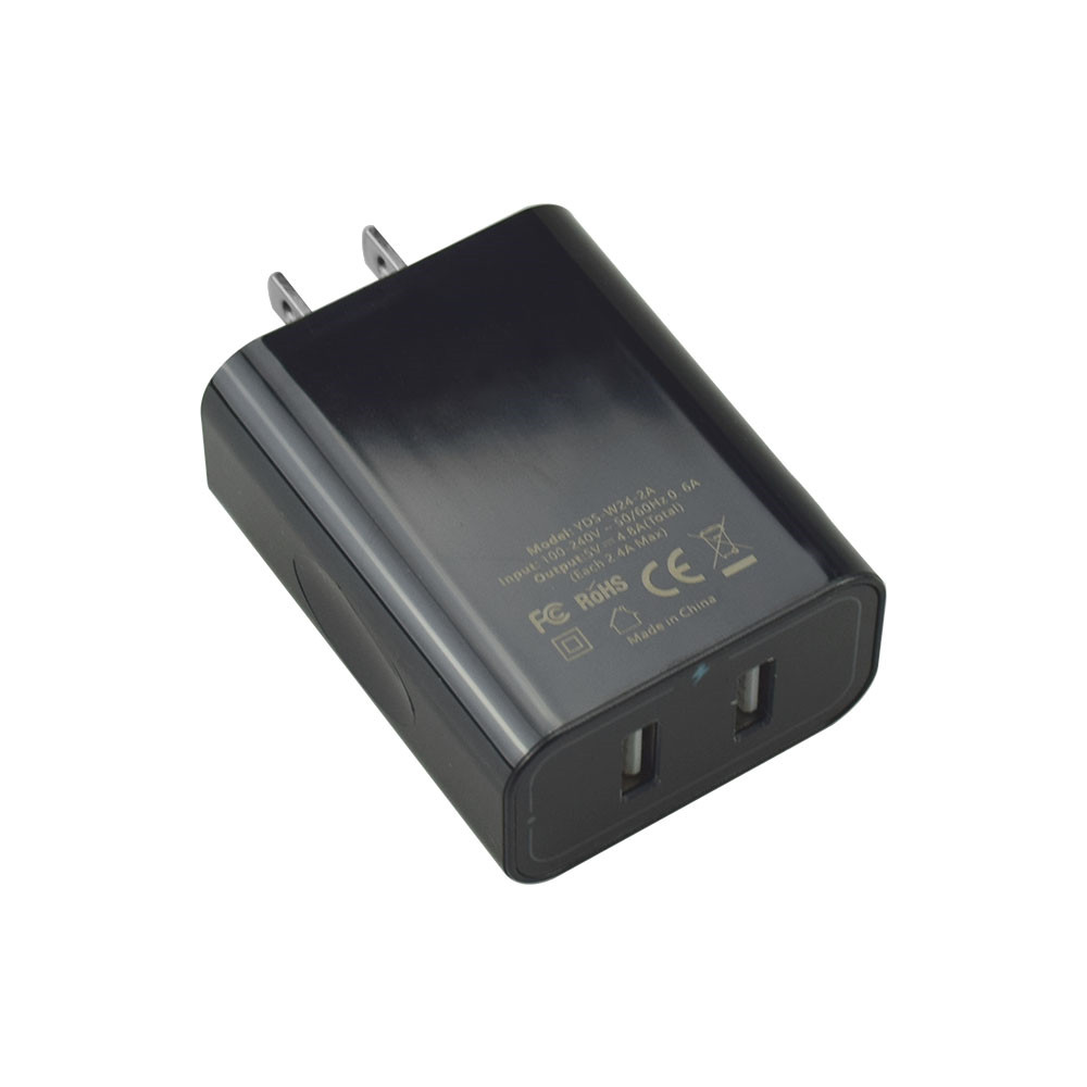 12W 5V 2.4A 2-Port USB Wall Charger - Image 2