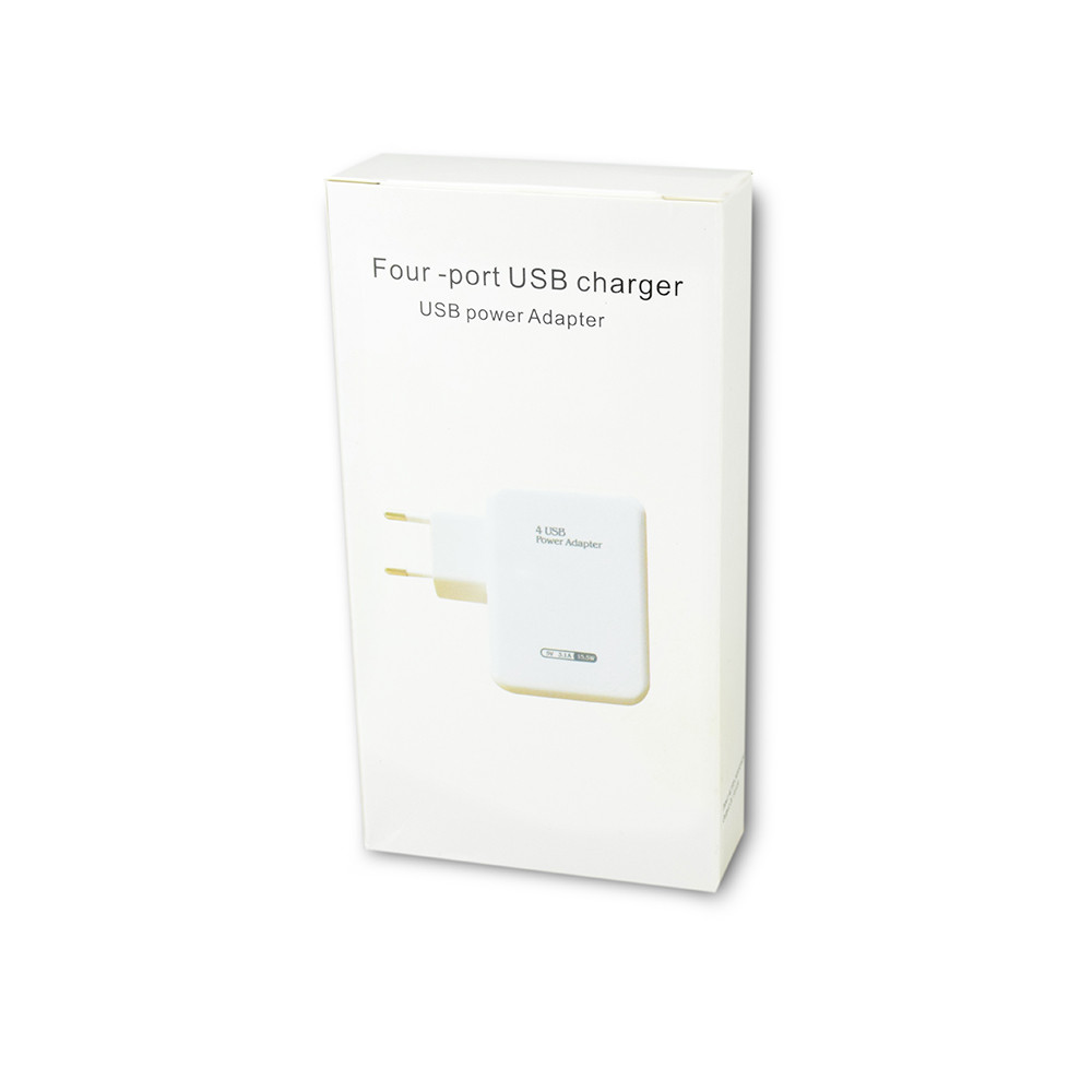 15.5W 4-Port Multi USB Wall Phone Charger White - Image 2