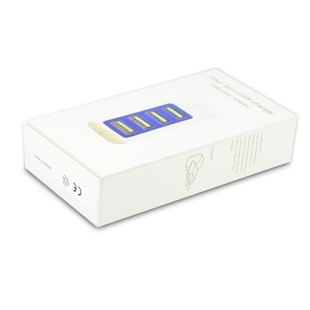 15.5W 4-Port Multi USB Wall Phone Charger White - Image 3