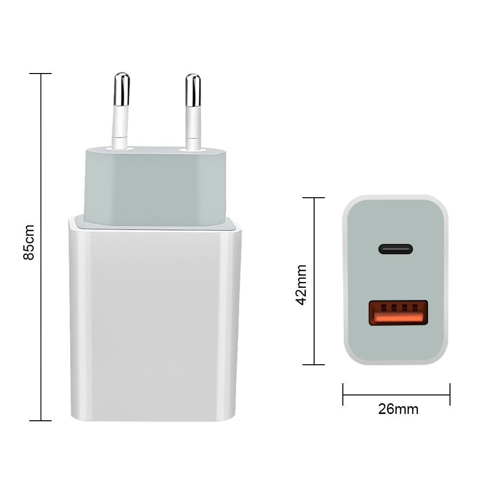 18W 2 Port Type C QC3.0 Fast Charger - Image 4