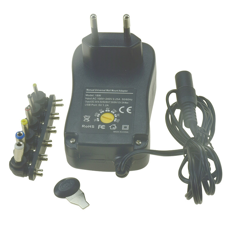 18W Universal AC Adapters Multi Voltage for Electronic - Image 3