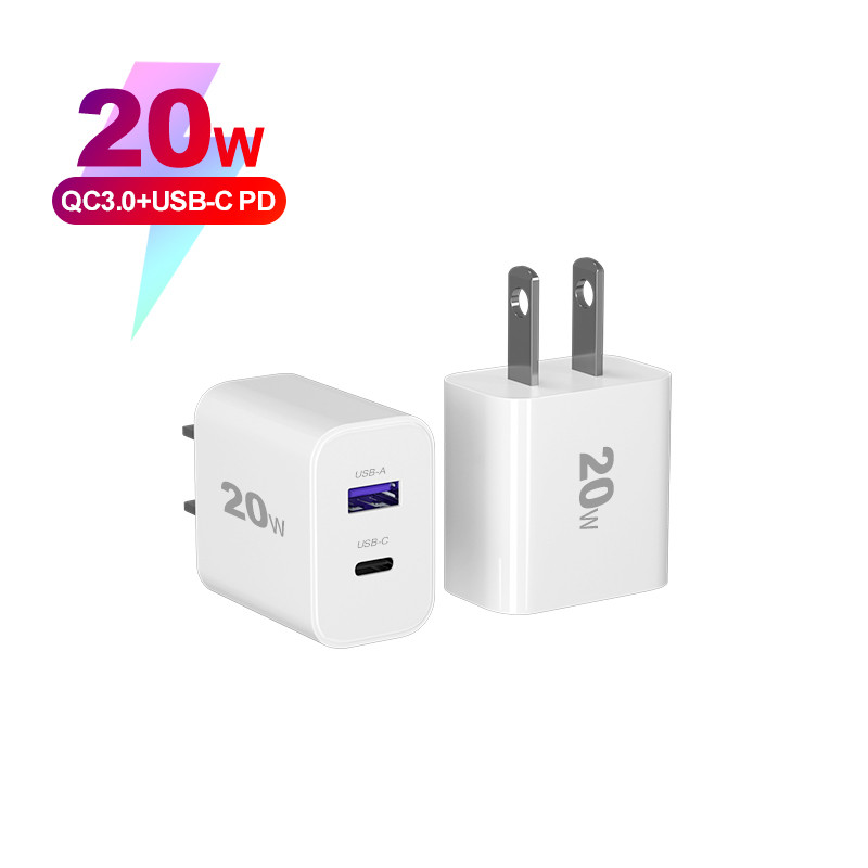 2022 2-Port QC3.0 Type-C USB Wall Phone Charger - Image 3