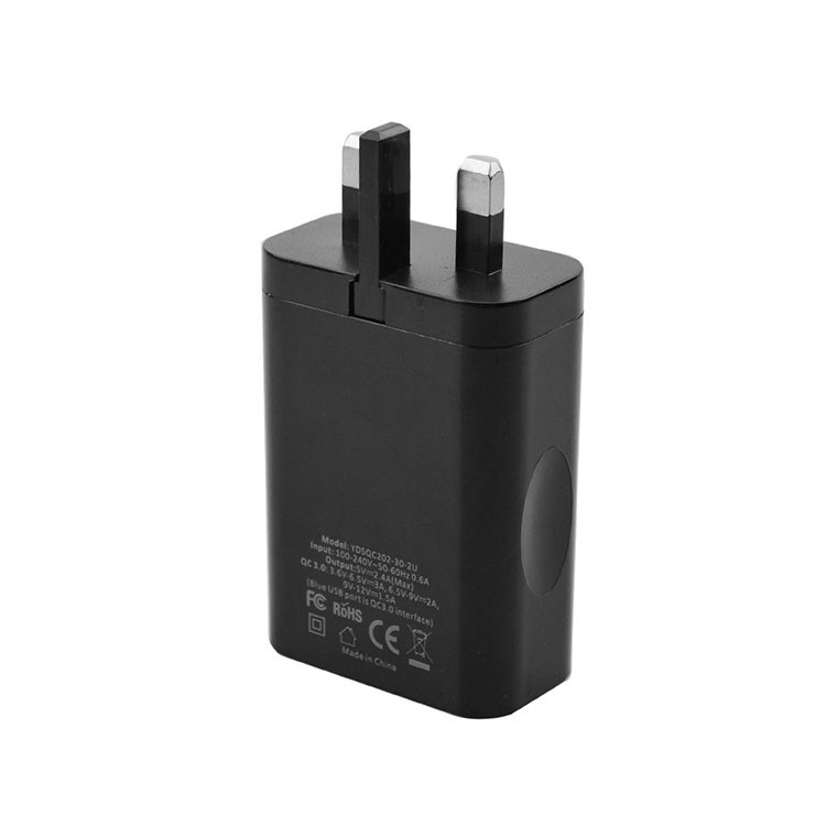 30W UK Plug Dual Port Usb Wall Charger - Image 5