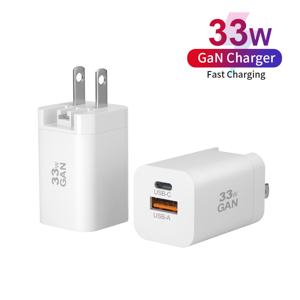 33w foldable ac usb Wall GaN PD Charger - Image 2