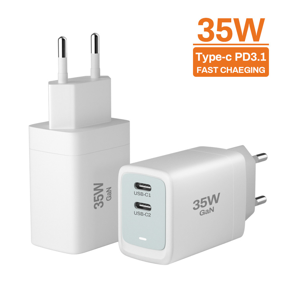 35 W 2 PD Foldable plug and multi-color bottom box fast charger for mobile device. - Image 2