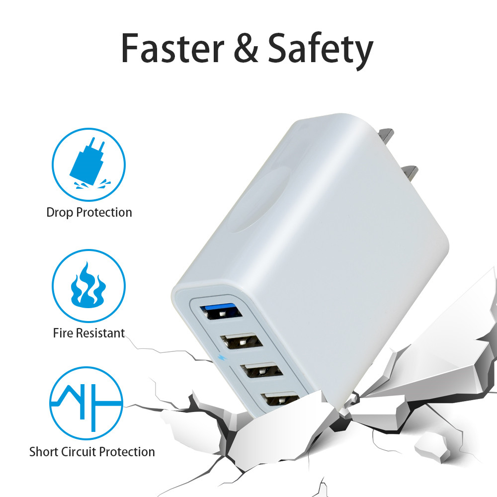 4 Port USB Wall Charger - Image 2
