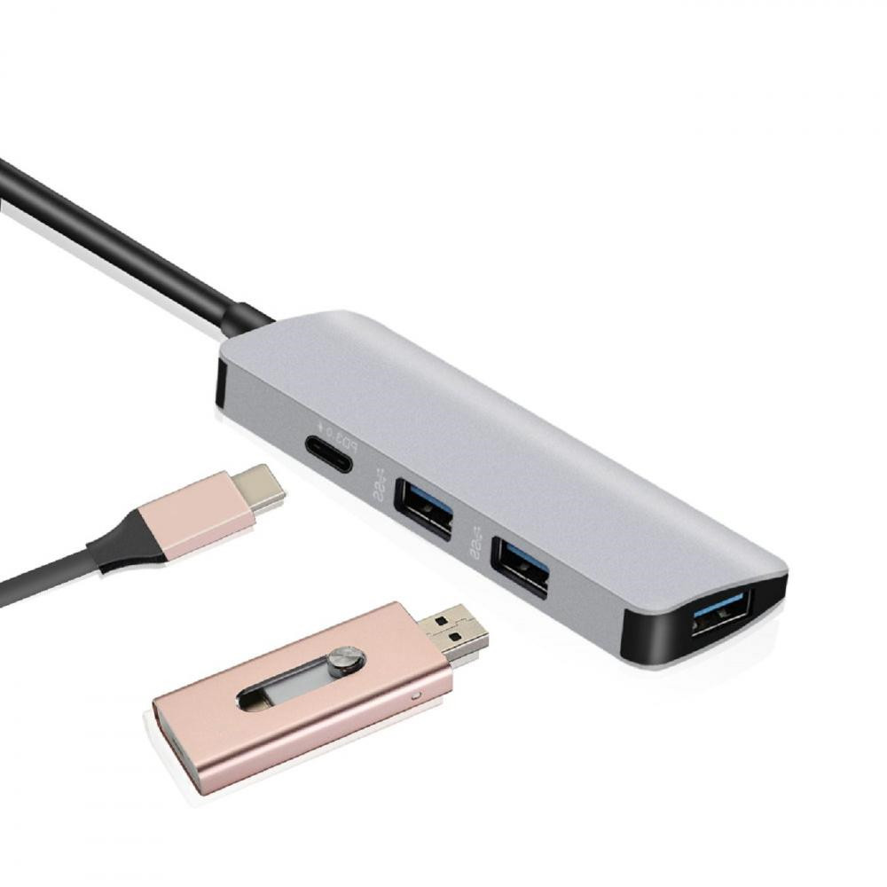 4 Ports Tpe-C to 2USB3.0 1Type-C 1HDMI Adapter - Image 3