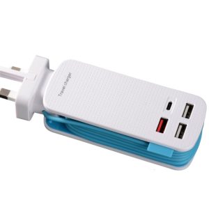 4 USB travel charger for phone UK Plug