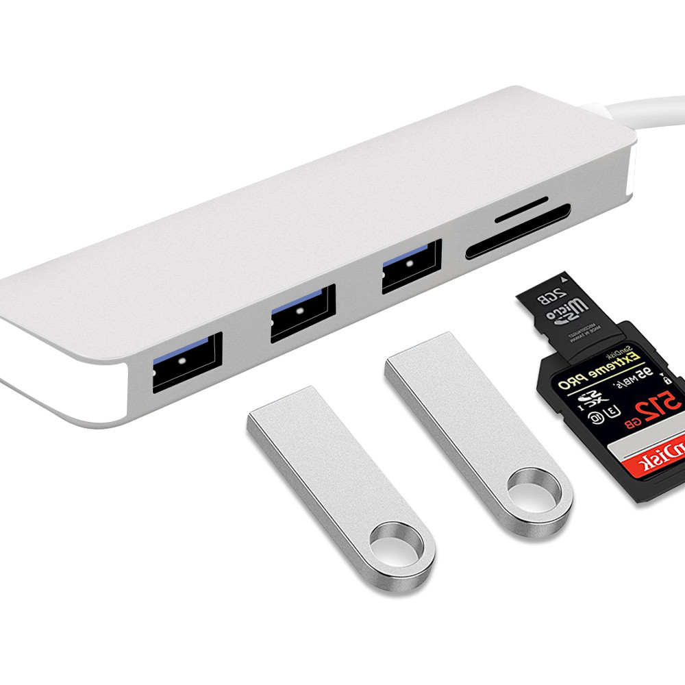 5 Ports Type-C to 3USB3.0 1SD 1TF Adapter - Image 4