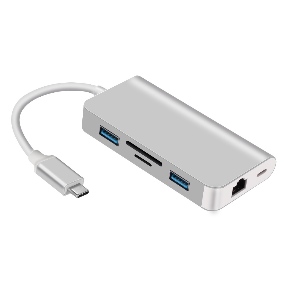 6 in 1 Type-C HUB USB3.0 Ports SD/TF/RJ45 - Image 7