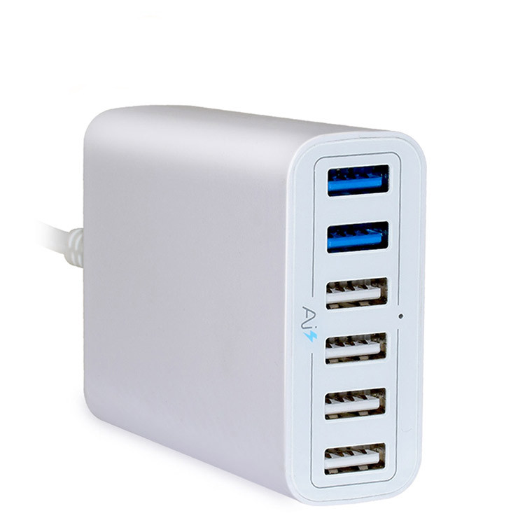 6-port 60W QC3.0 smart USB mobile phone Charger - Image 6