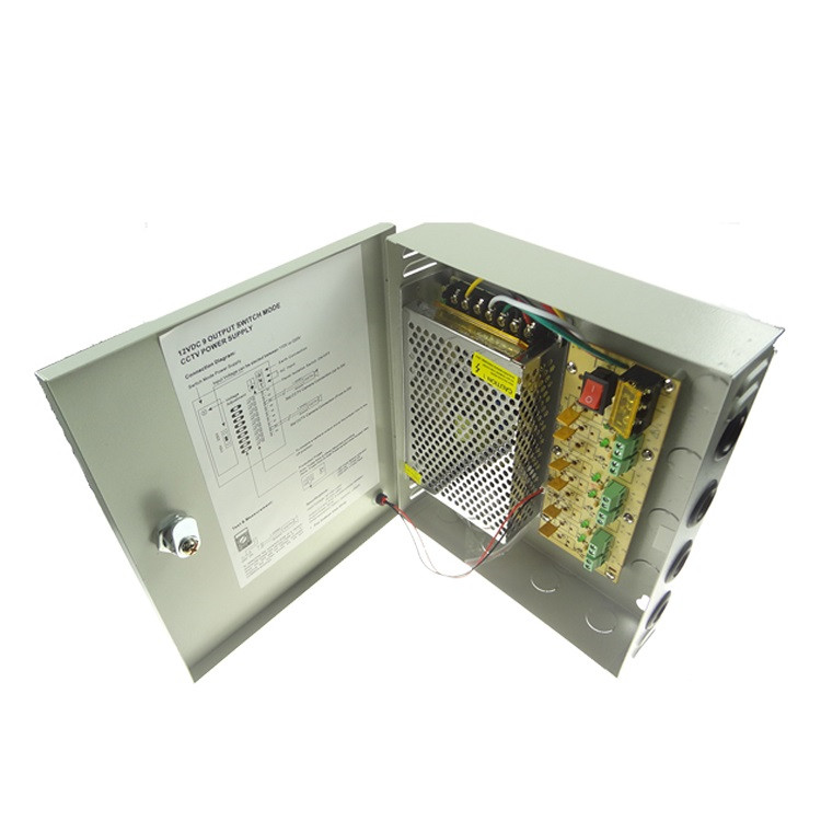 60W 12V 5A 6CH CCTV Power Supply Box - Image 2