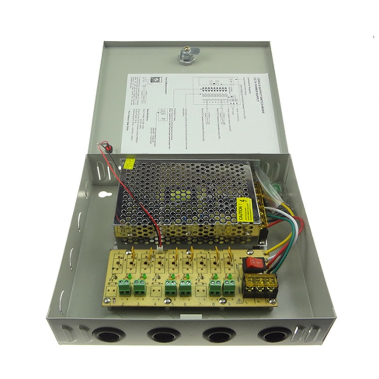 60W 12V 5A 6CH CCTV Power Supply Box - Image 3