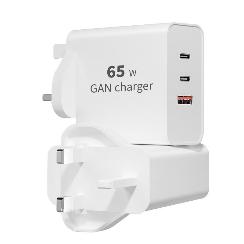 65W 3-Port QC3.0+Type-C USB Wall Charger - Image 3