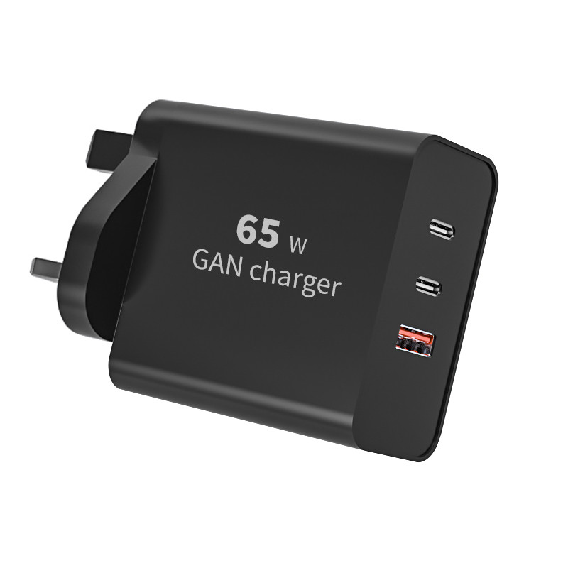 65W 3-Port QC3.0+Type-C USB Wall Charger - Image 4