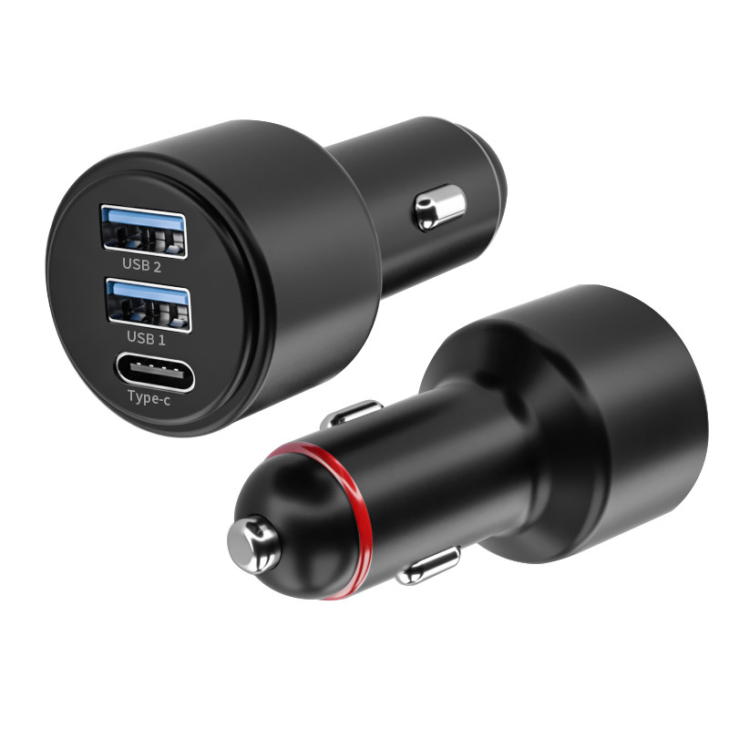 66W 3 Port Usb Portable Fast Car Charger - Image 3
