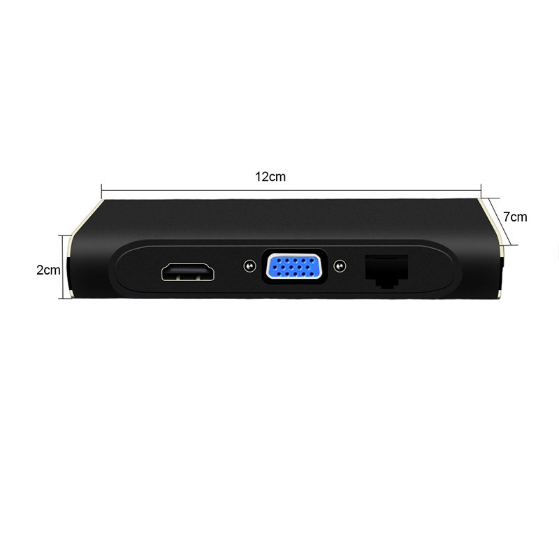 7-IN-1 Type-C USB HUB TO HDMI/3USB3.0/PD/VGA/LAN For Laptop - Image 2