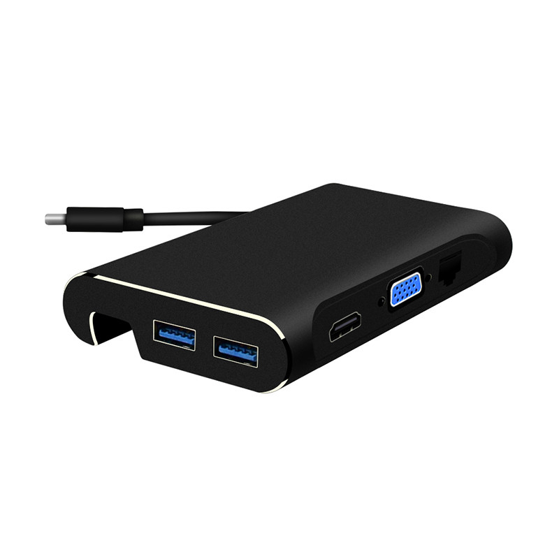 7-IN-1 Type-C USB HUB TO HDMI/3USB3.0/PD/VGA/LAN For Laptop - Image 3