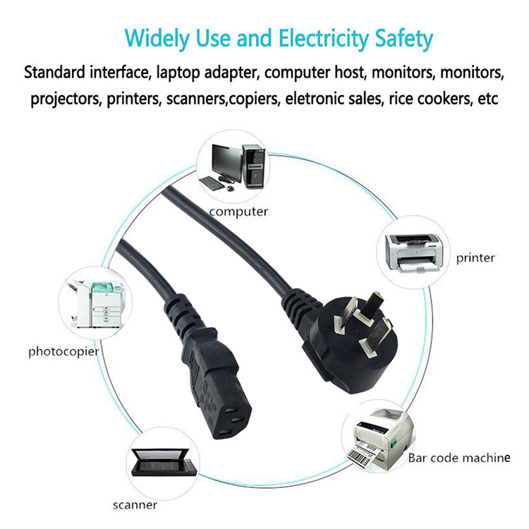 AC Power Cord C13 Connector CN Plug - Image 3
