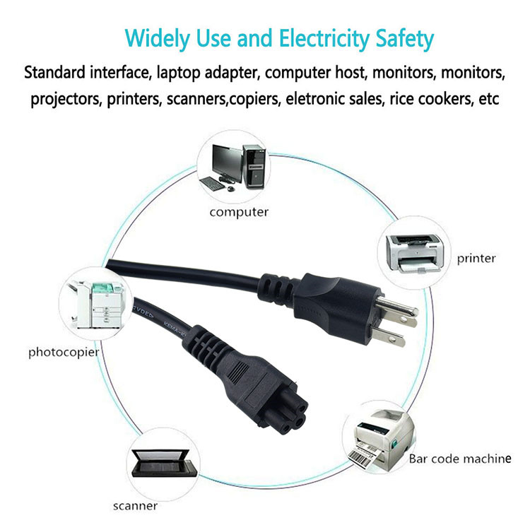 American Connector Flat Cord C5 US Plug Cable - Image 4