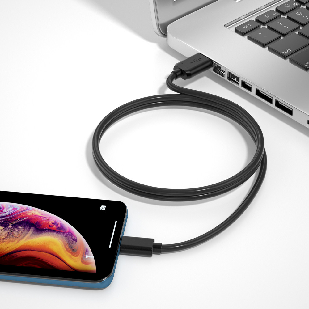 Black Data Charging Cable a to c Fast - Image 2