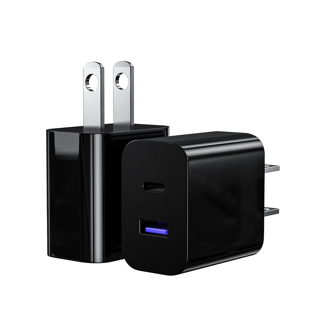 Black White Quick Charger Dual Ports 20W Charger - Image 5