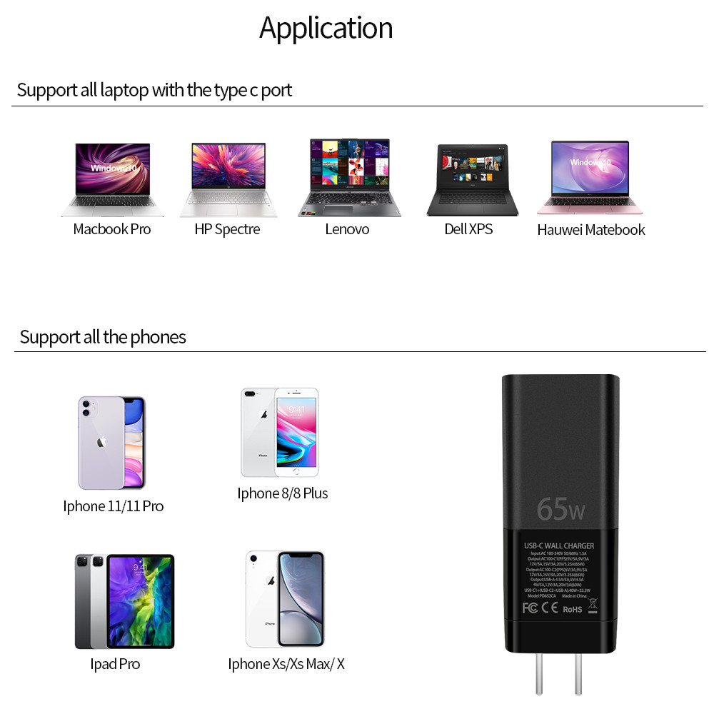 Convertible Plug 65W Super Fast Gan Mobile Charger - Image 9