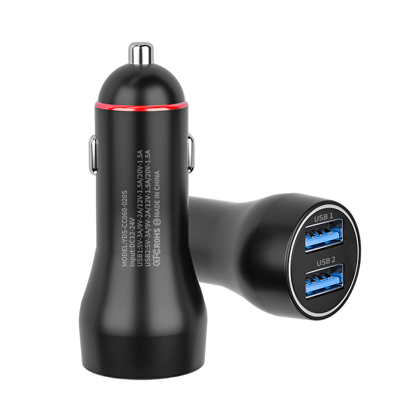 Dual Qc 3.0 60W Fast Car Charger - Image 2
