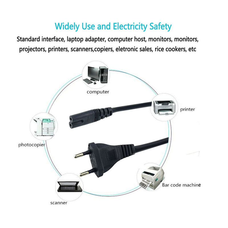 EU Plug 2 prong AC Power Cord - Image 2