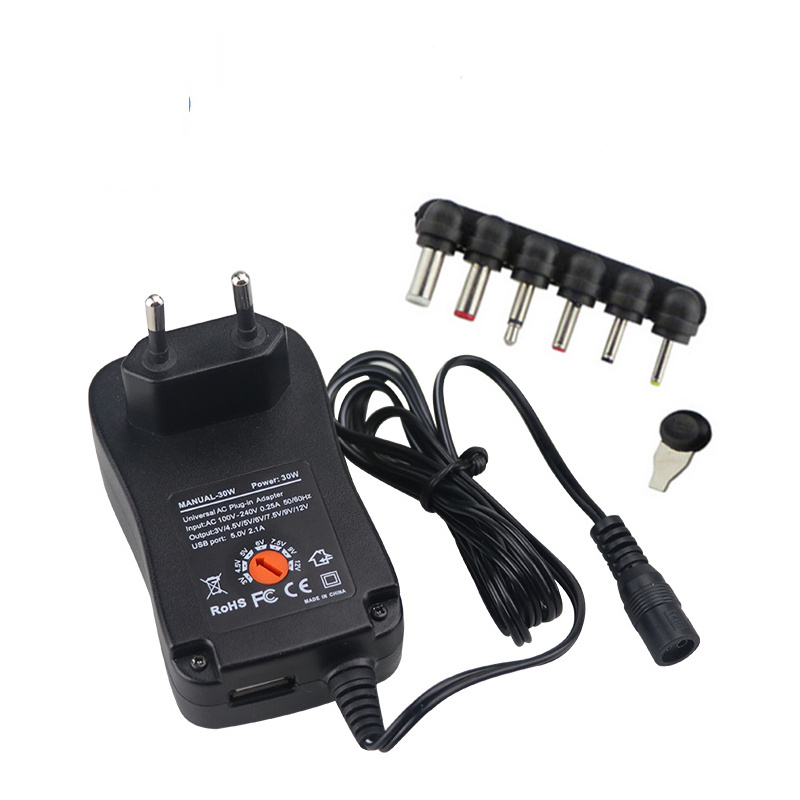 Eu ac plug 30w universal wall adapter