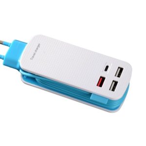 Europe Power Strip 4 Ports Charger Station Outlets