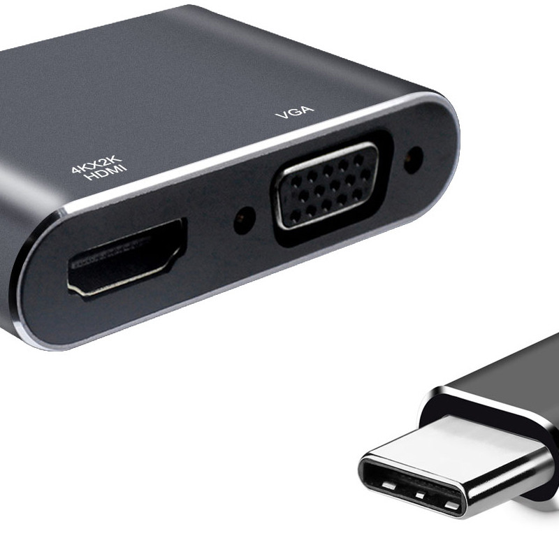Fast-Speed USB3.0 Expander Type-C To HDMI/VGA USB Hub - Image 3