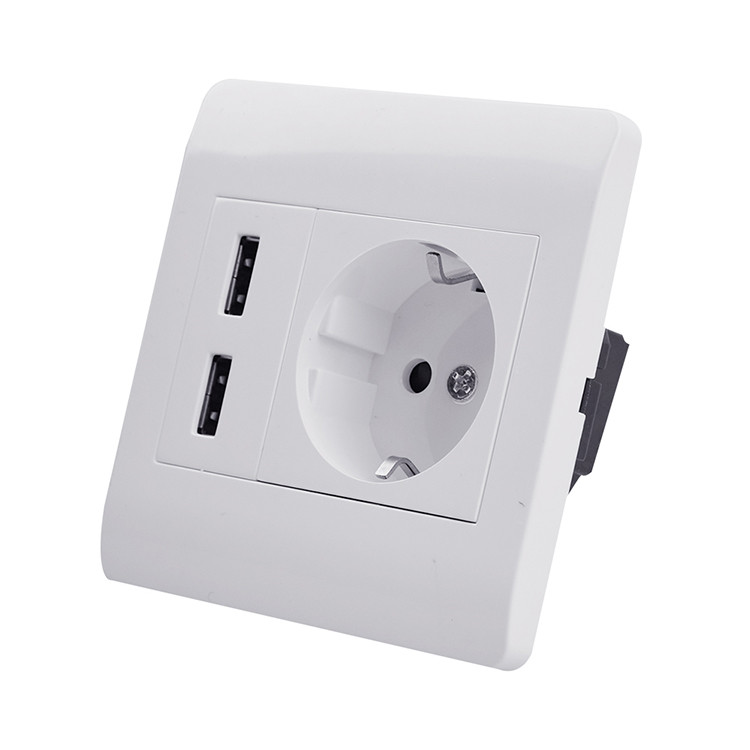 High quality 220V 5V2.1A EU usb wall socket - Image 3