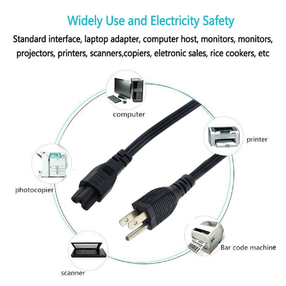 IEC320 C5 to US Plug Power Cable 1.2m - Image 5