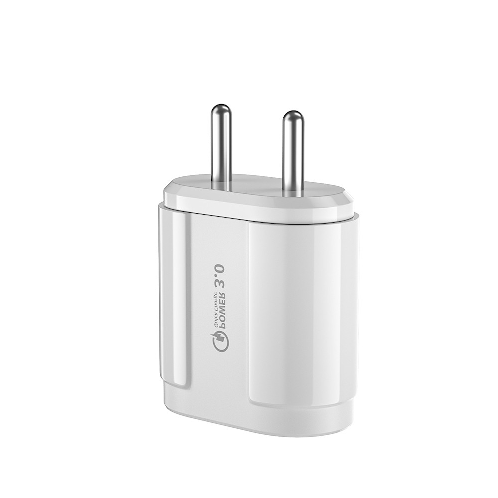 India QC3.0 18W USB Smart Charger adapter white - Image 4