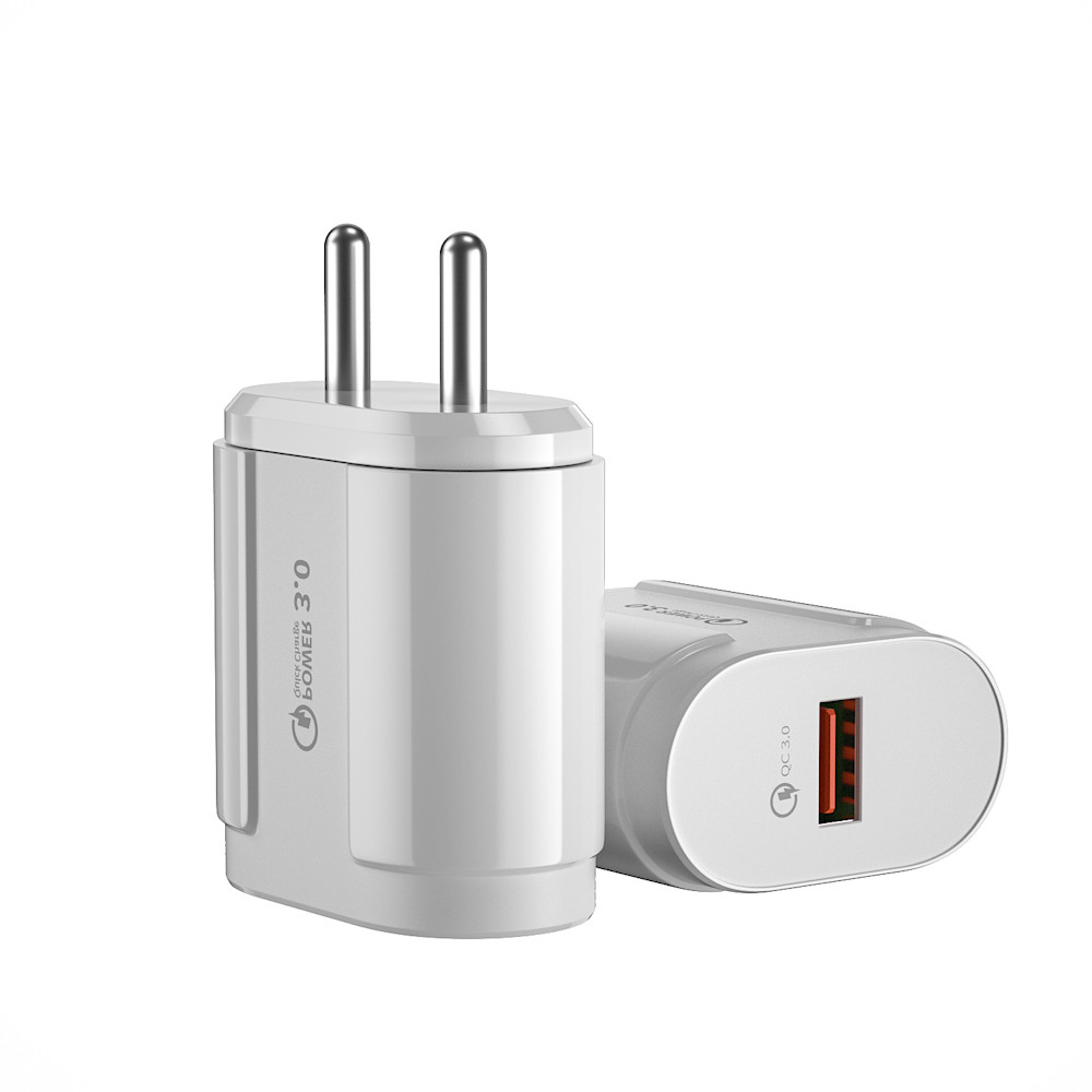India QC3.0 18W USB Smart Charger adapter white - Image 5