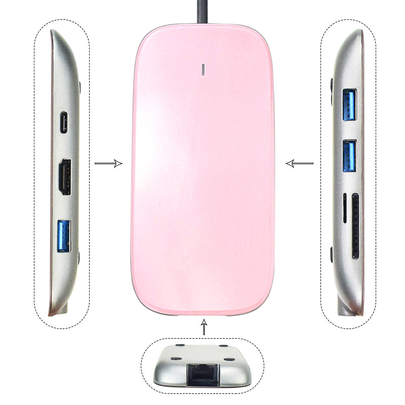 Multifunction Adapter Type-C HUB TO HDMI/SD/TF/USB3.0/PD/LAN - Image 5
