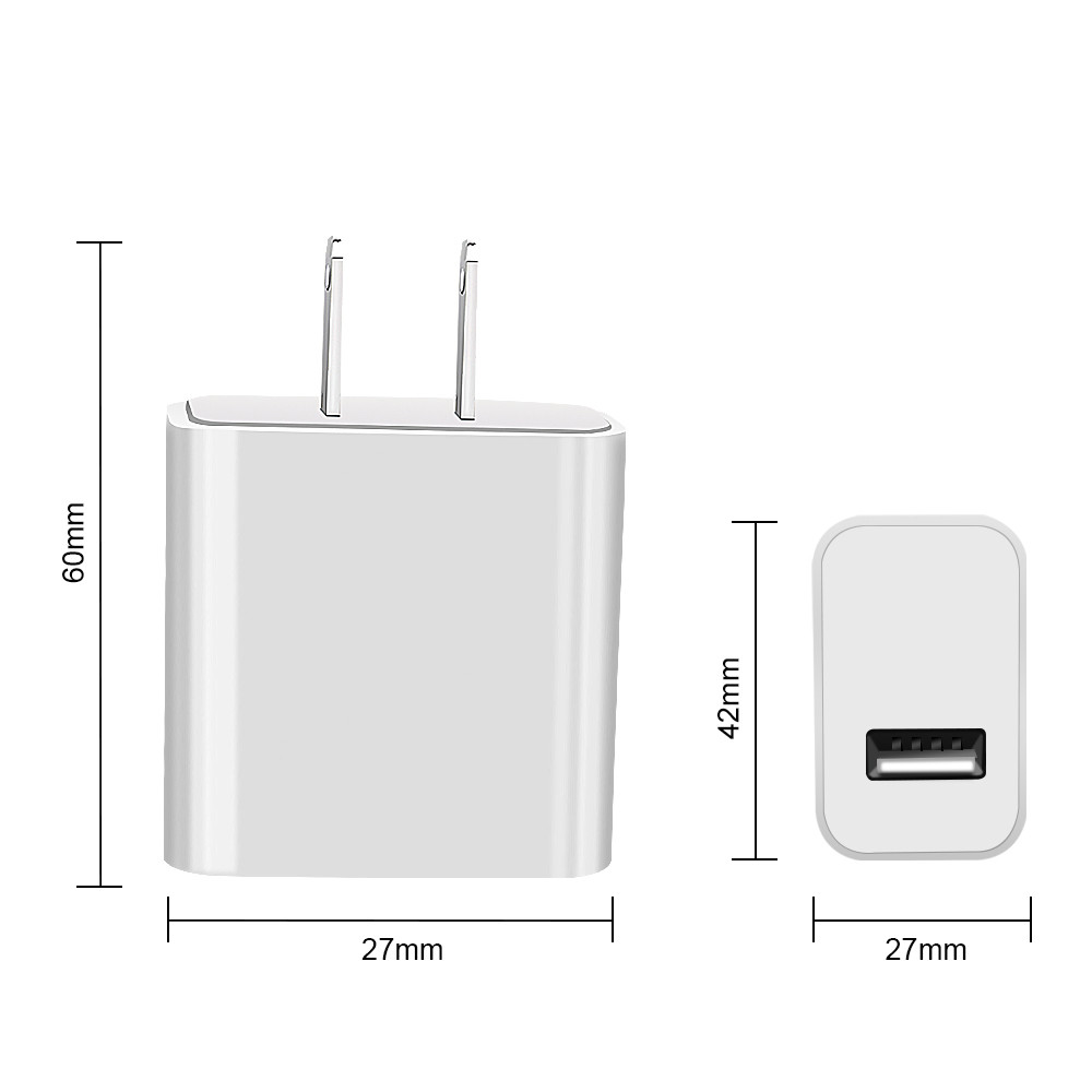 One-Port 12W USB Wall Charger US plug adapter - Image 3