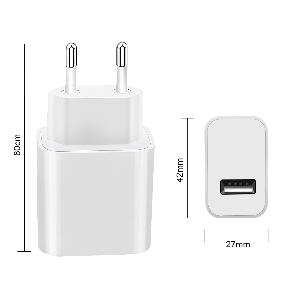 One-Port 12W USB Wall Charger for Phone/ipad 2.4A - Image 2