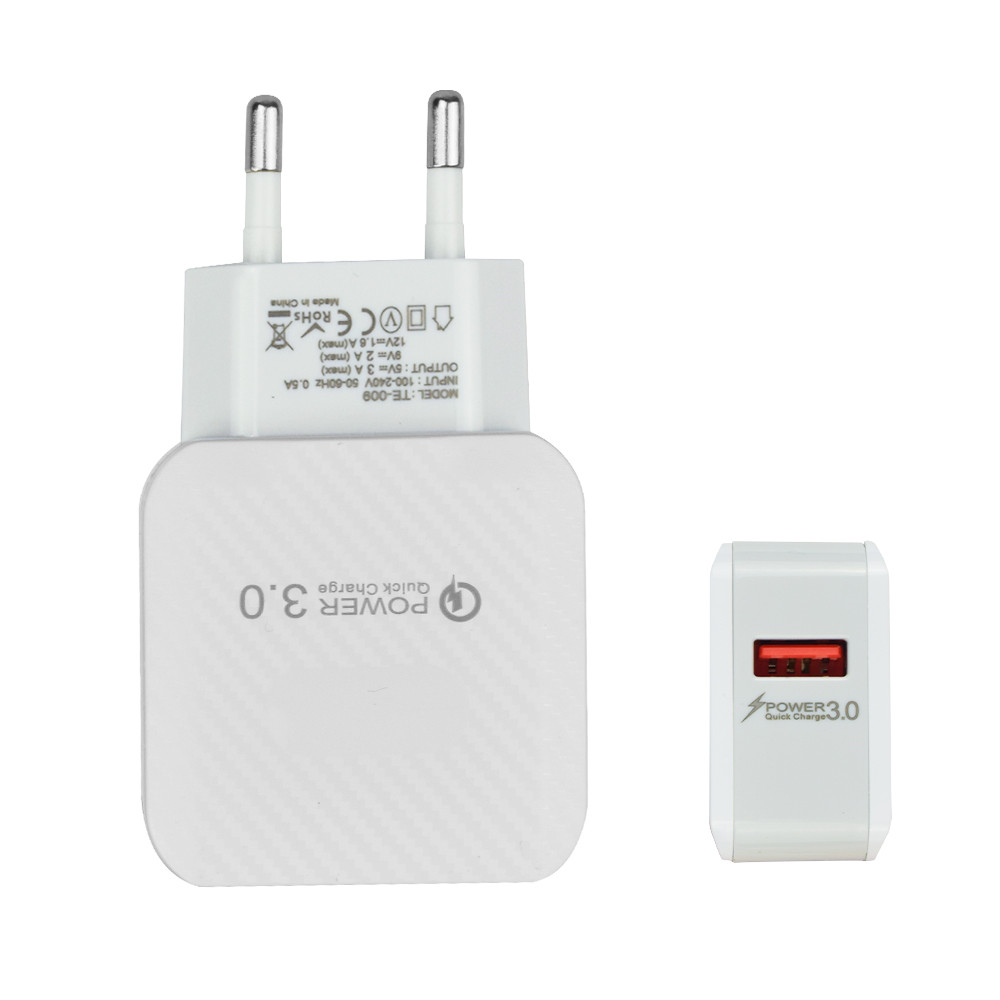 Portable 18W Plug 1-Port QC3.0 USB Wall Charger - Image 2