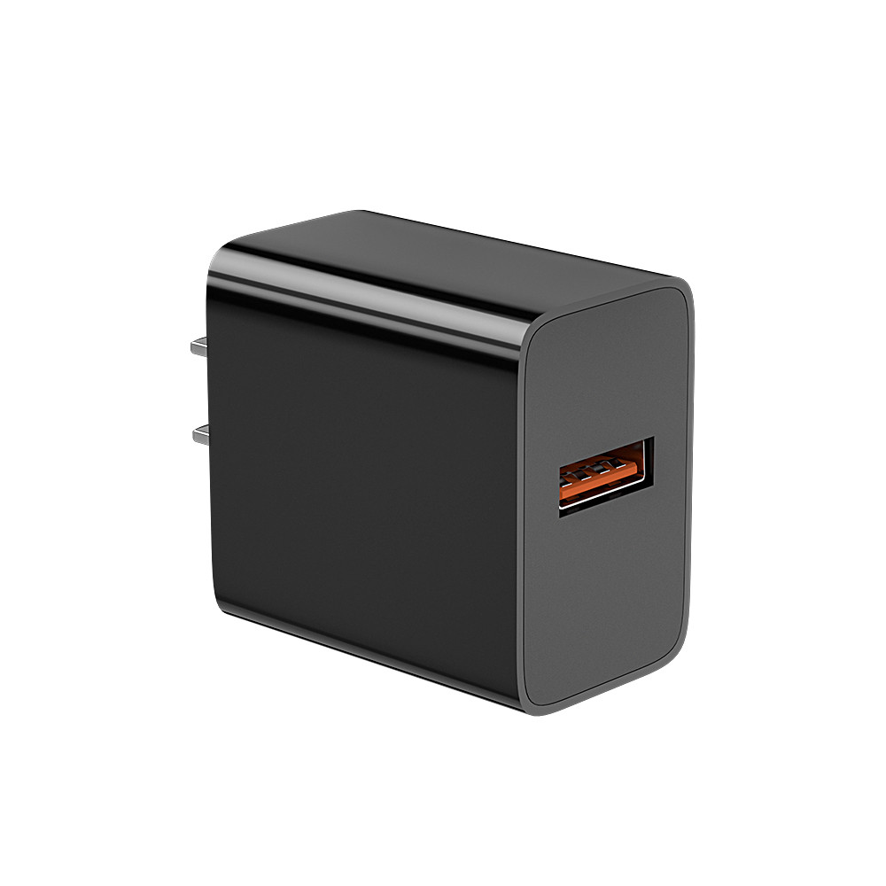 QC3.0 18W USB Wall Charger Black for Cellphone - Image 4