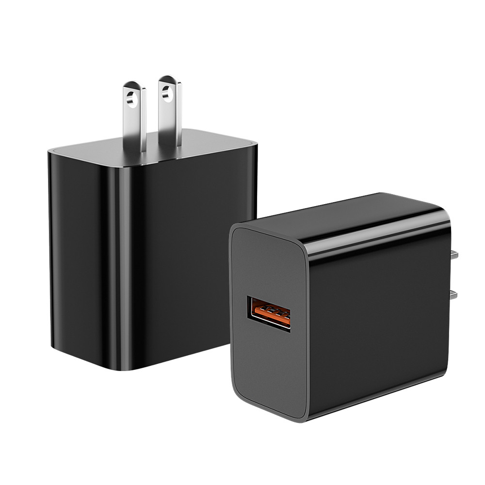 QC3.0 18W USB Wall Charger Black for Cellphone - Image 5