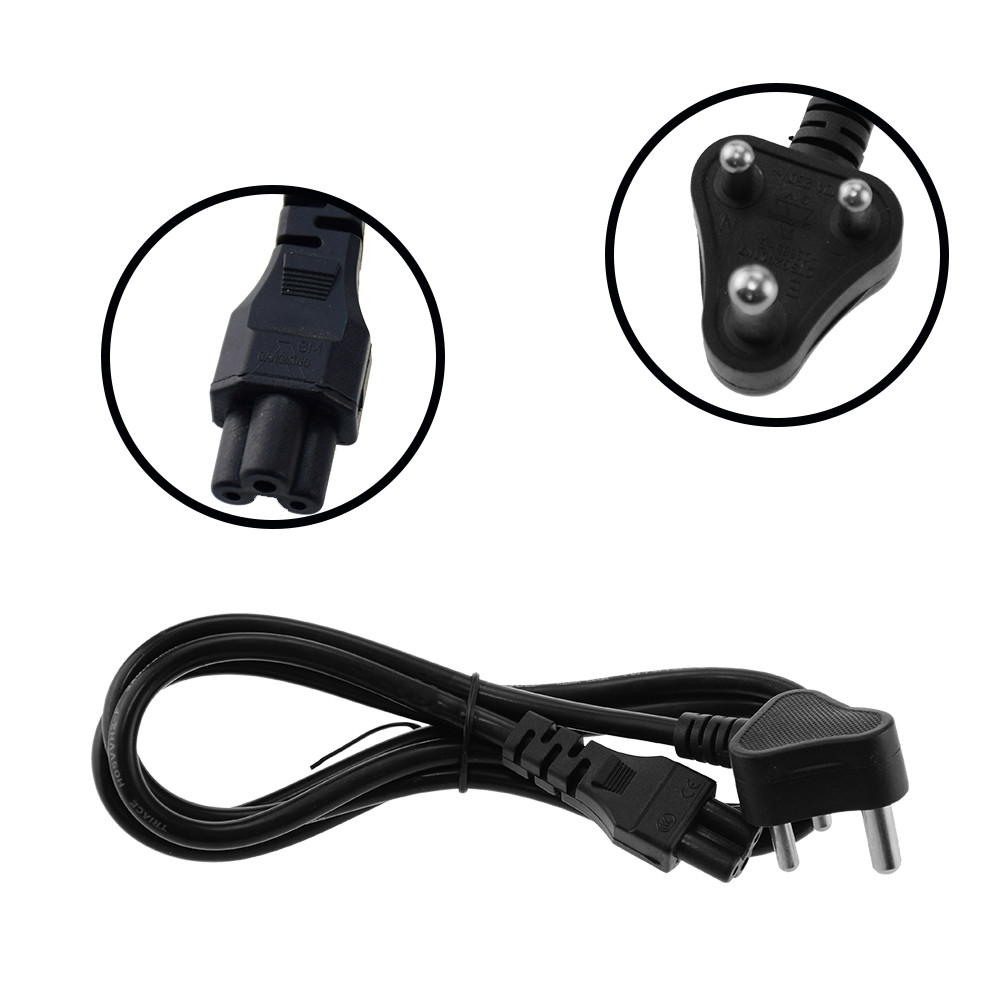 South Africa C5 Mains Plug Black Power Cable - Image 4