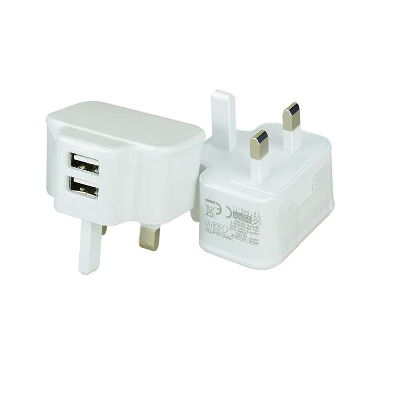 UK 3 Pin 5V2A Double USB Wall Charger - Image 4