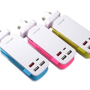 UK Plug Travel Multi-Port USB Wall Charger