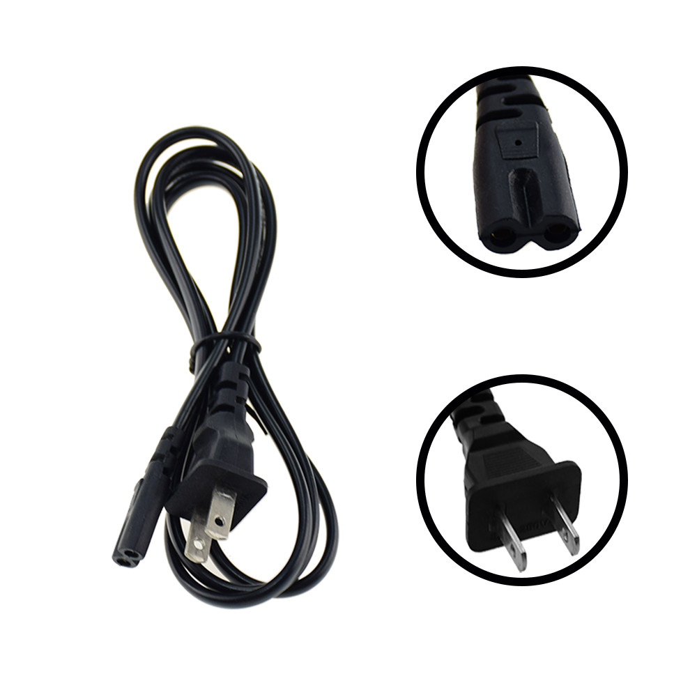 US AC power cord 1.2m NEMA1-15P to IECC7 - Image 5