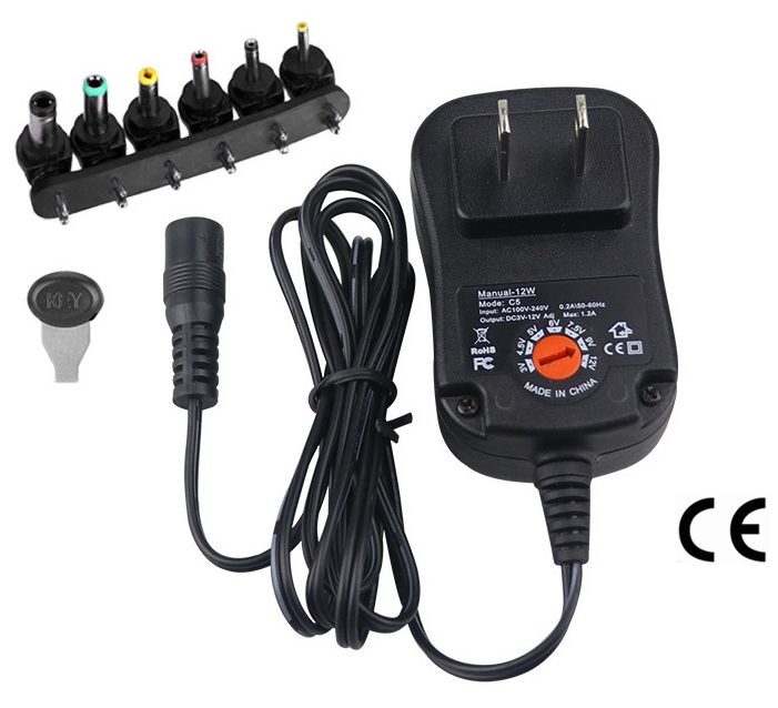 Wall Mount Adapter 12W Universal Charger US Plug